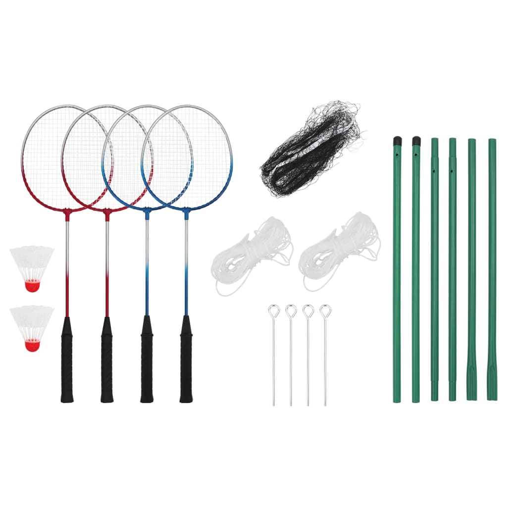 Vetonek Set de bádminton con 4 raquetas y red 620x151 cm