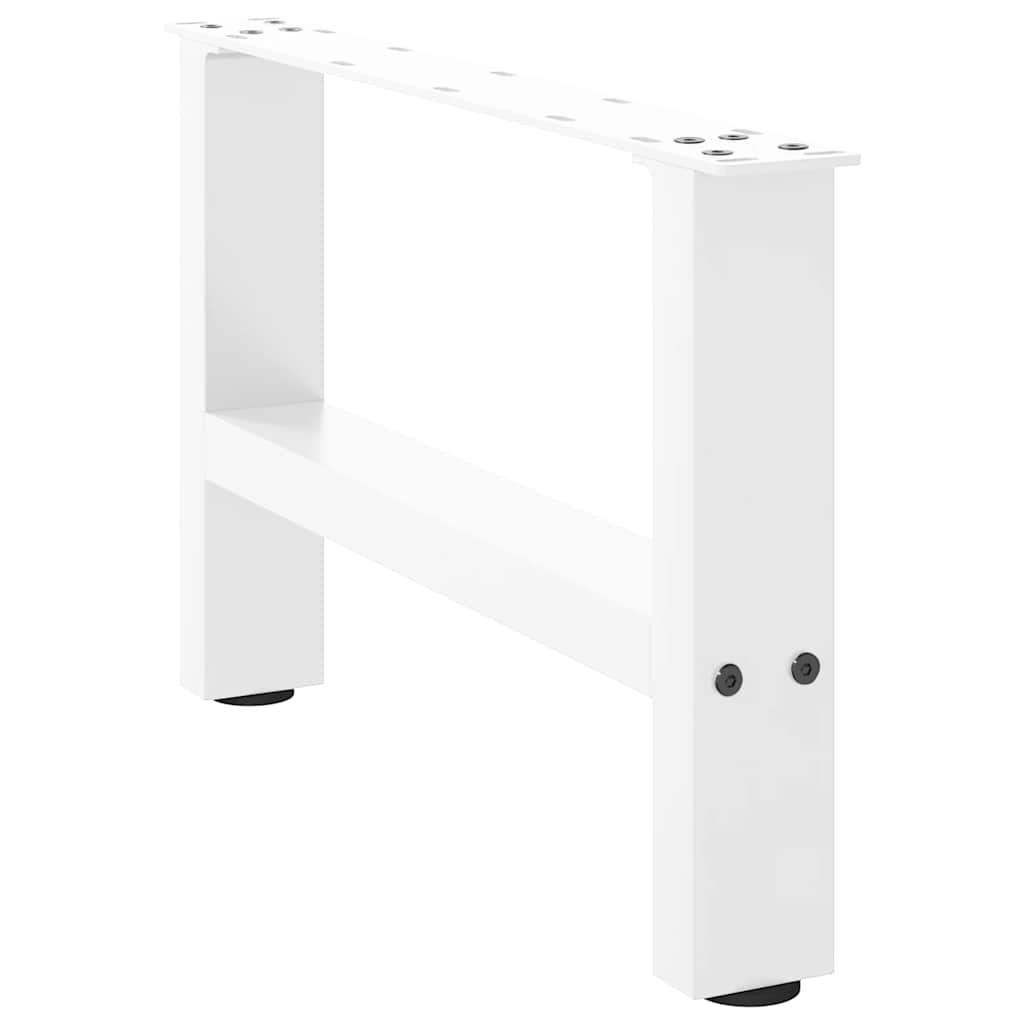 Patas para mesa de centro de acero blanco 2 uds 30×50 cm