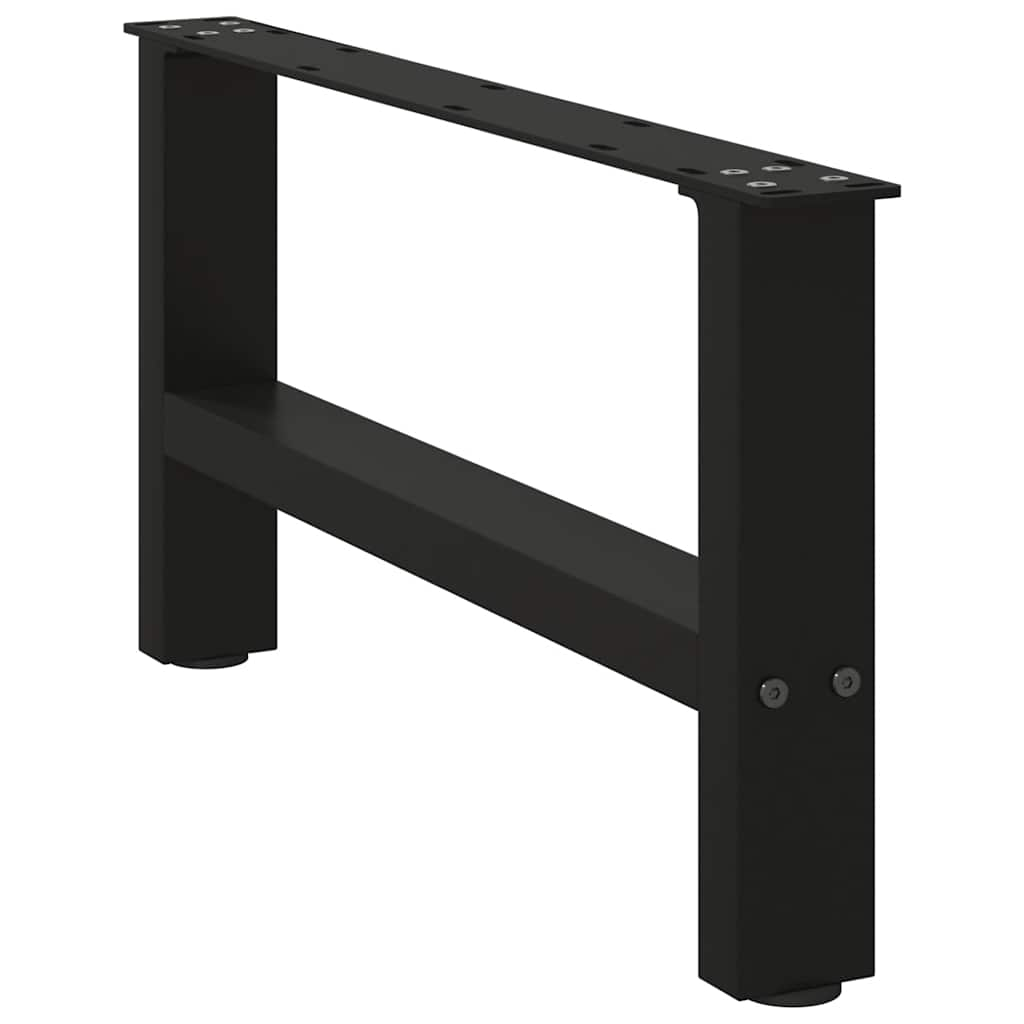 Patas para mesa de centro de acero negro 2 uds 30×60 cm