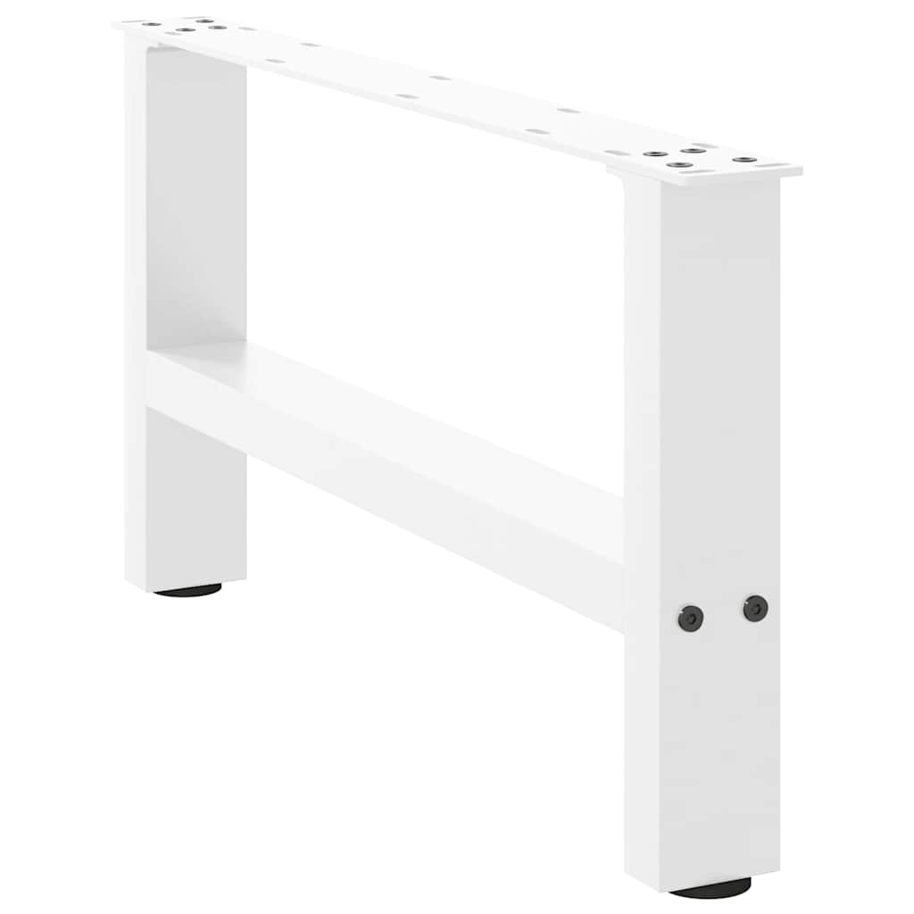 Patas para mesa de centro de acero blanco 2 uds 30×60 cm