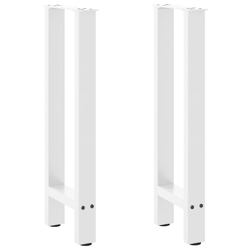 Vetonek Patas de mesa de centro acero blanco 2 uds 28x(72-73) cm