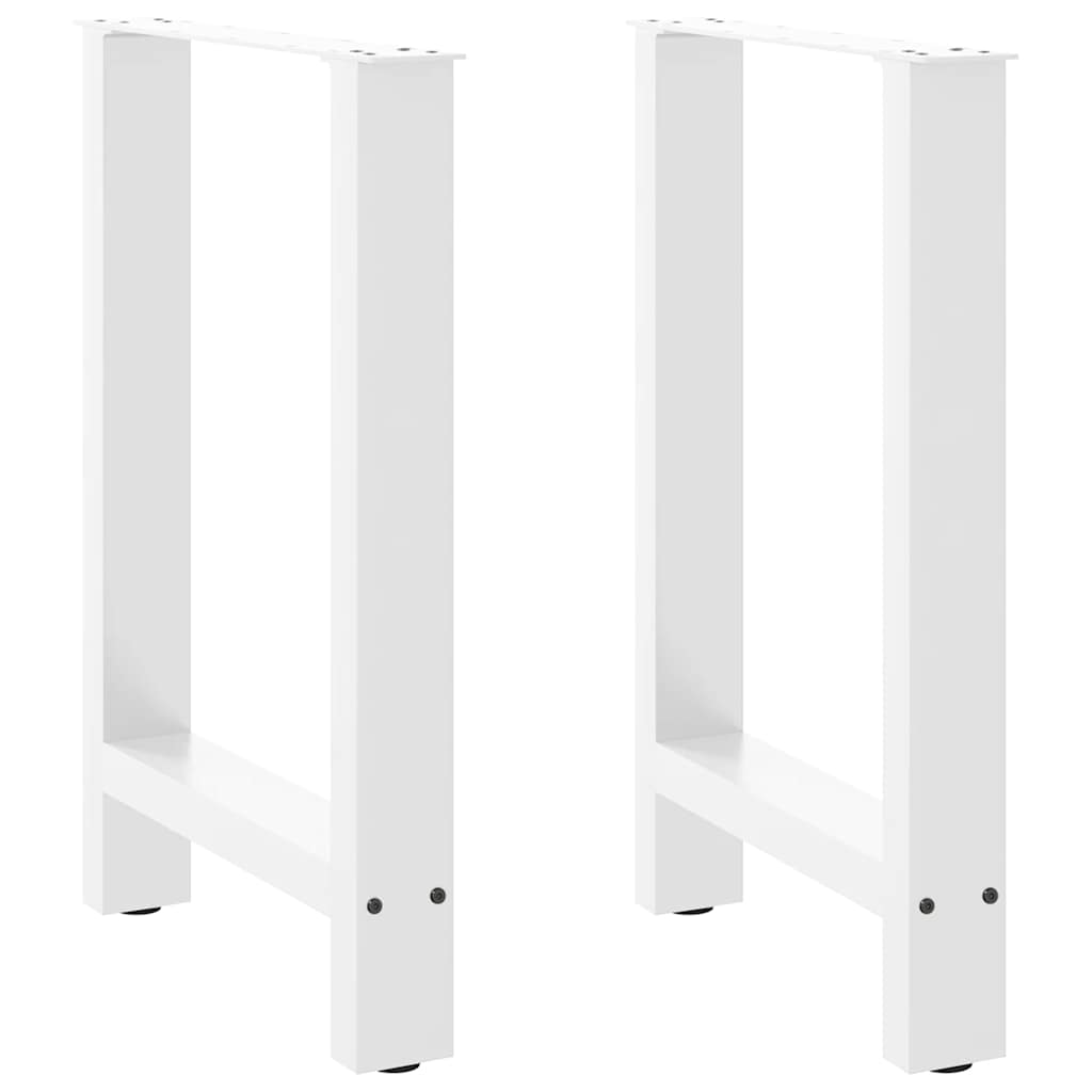 Vetonek Patas de mesa de centro acero blanco 2 uds 60x(72-73) cm