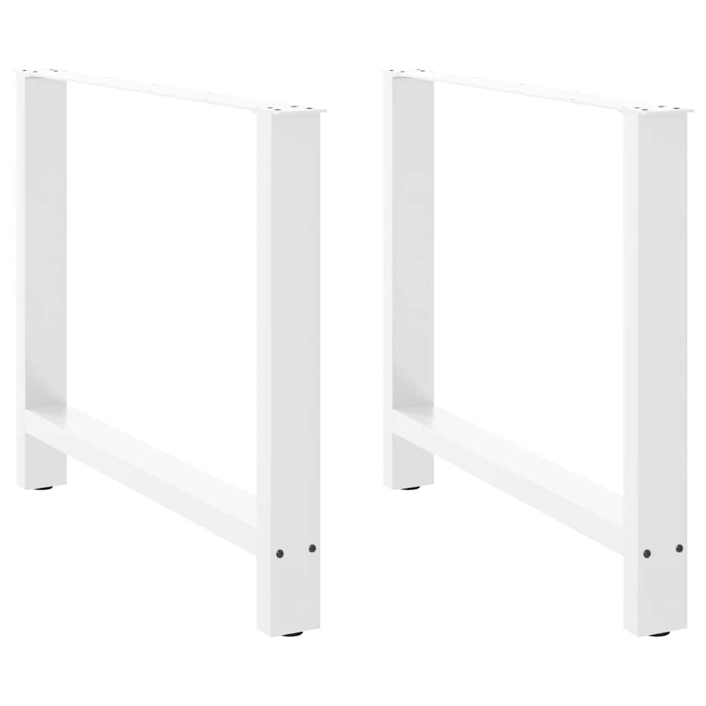 Vetonek Patas de mesa de centro acero blanco 2 uds 90x(72-73) cm