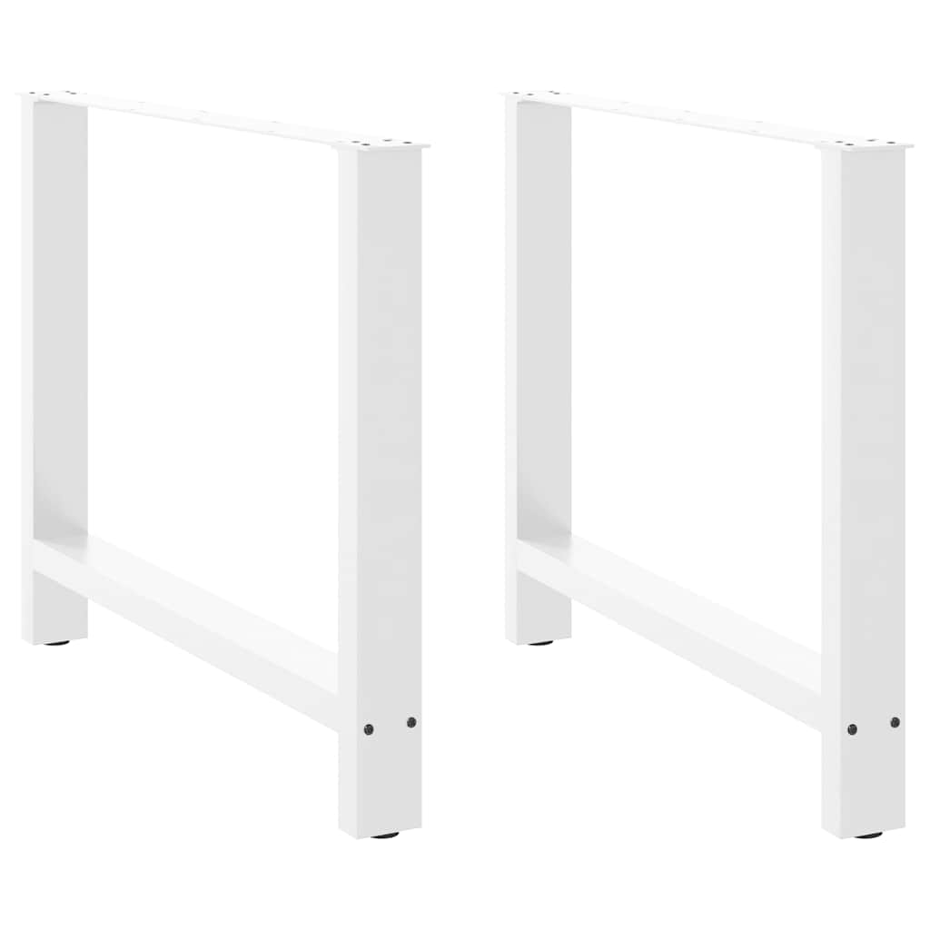 Vetonek Patas de mesa de centro acero blanco 2 uds 100x(72-73) cm