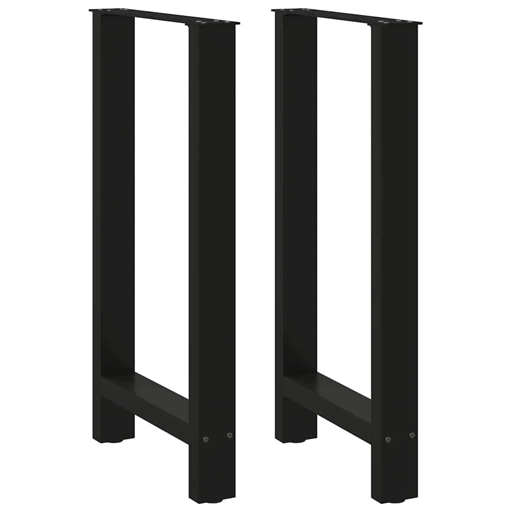 Vetonek Patas de mesa de centro acero negro 2 uds 40x(90-91) cm