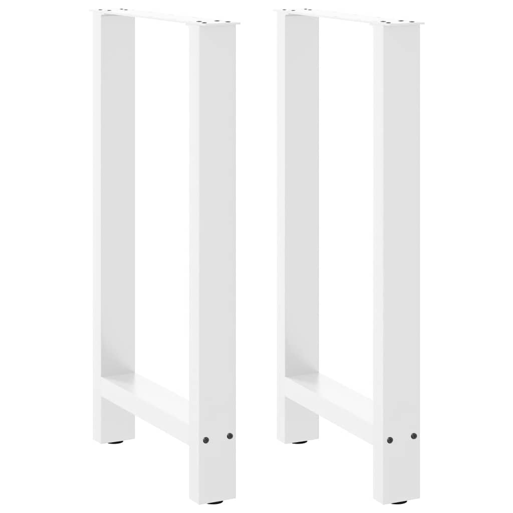 Vetonek Patas de mesa de centro acero blanco 2 uds 40x(90-91) cm