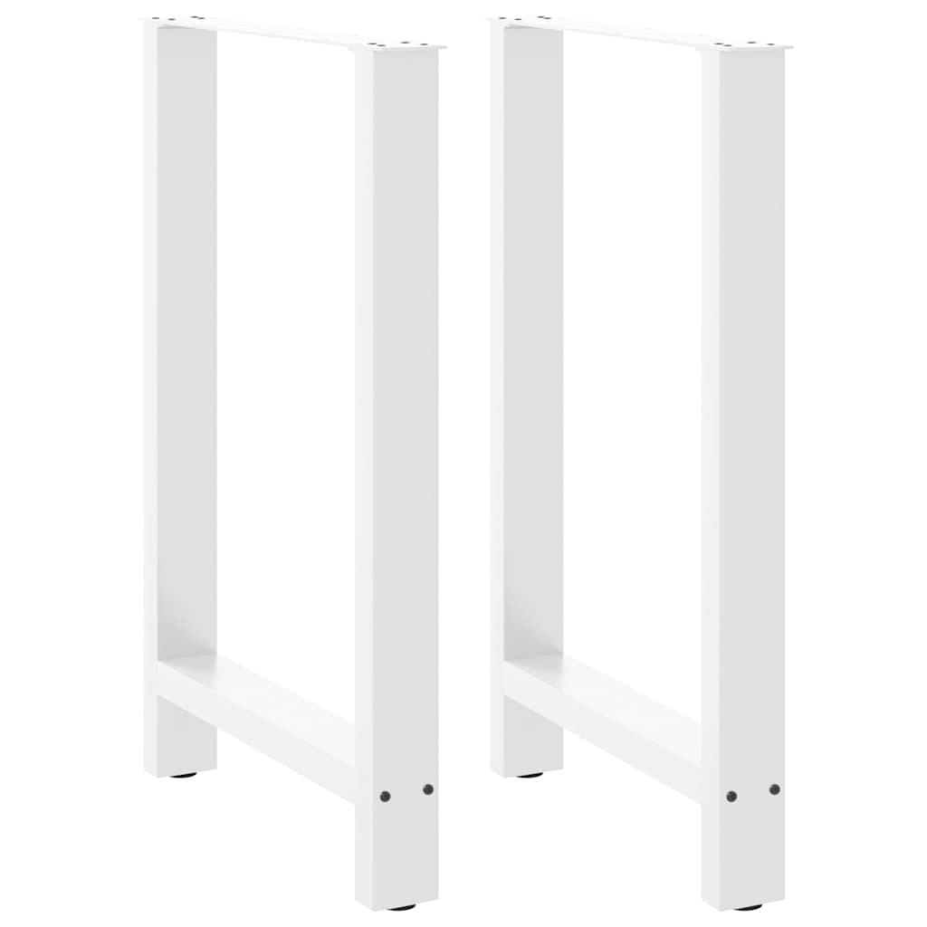 Vetonek Patas de mesa de centro acero blanco 2 uds 60x(90-91) cm