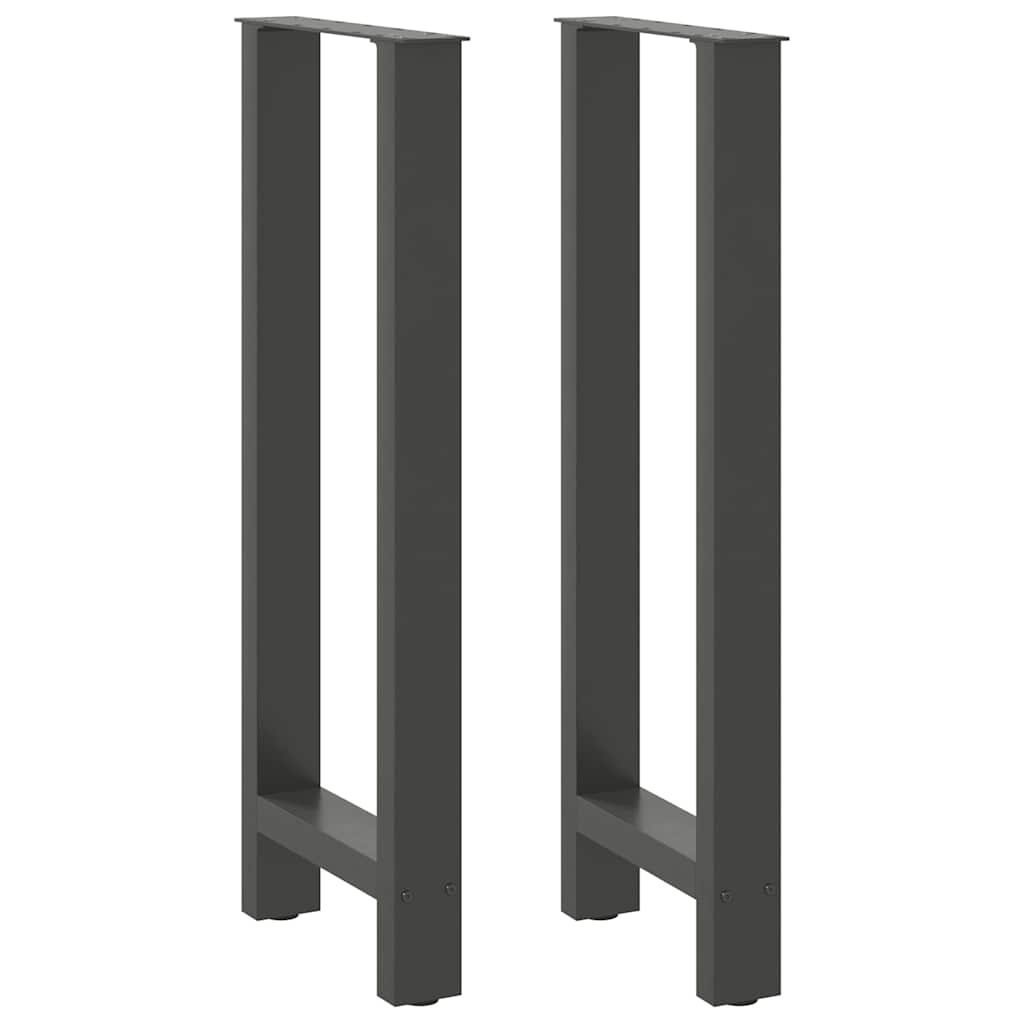 Vetonek Patas de mesa de centro acero antracita 2 uds 40x(100-101) cm