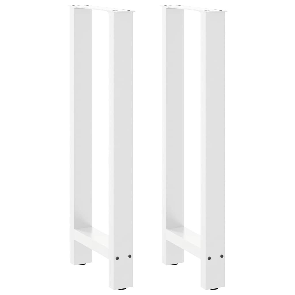 Vetonek Patas de mesa de centro acero blanco 2 uds 50x(100-101) cm