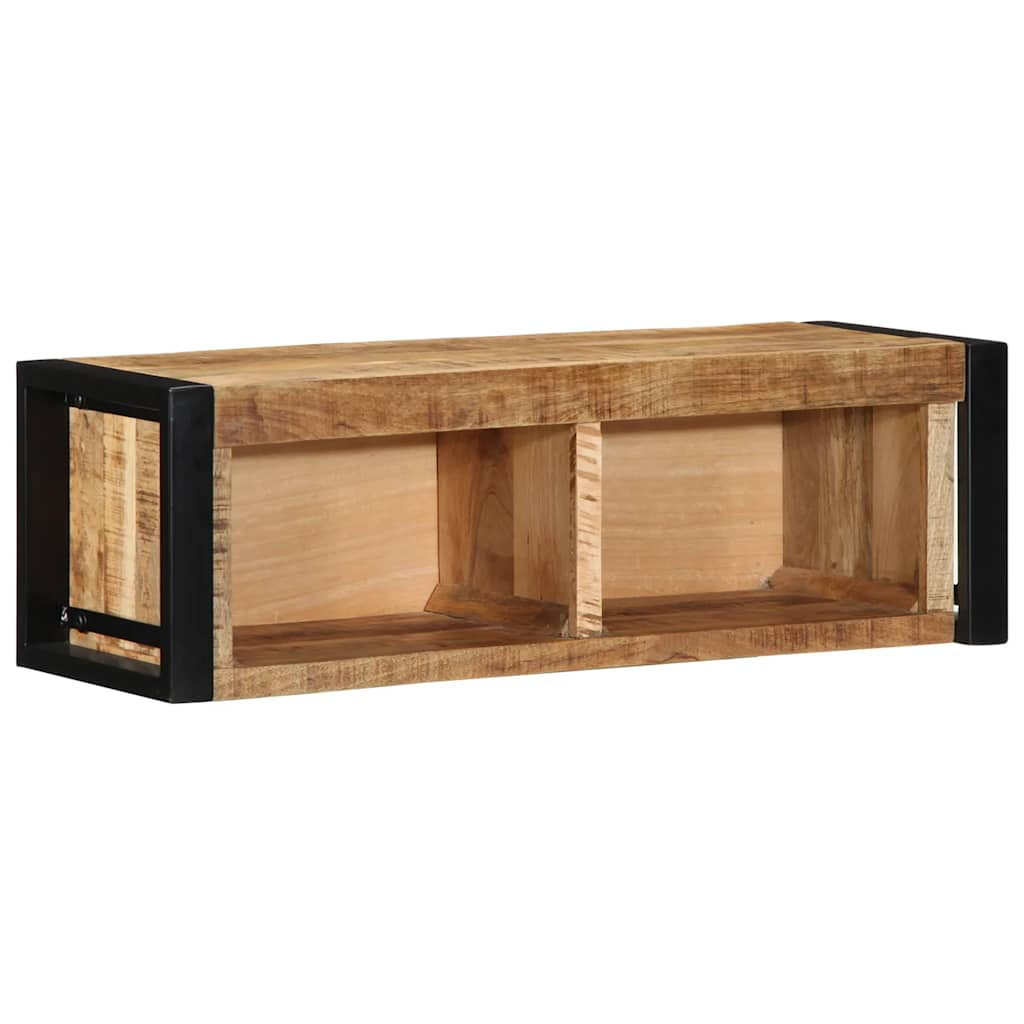 Vetonek Mueble de TV madera maciza de mango rugosa 80x30x25 cm