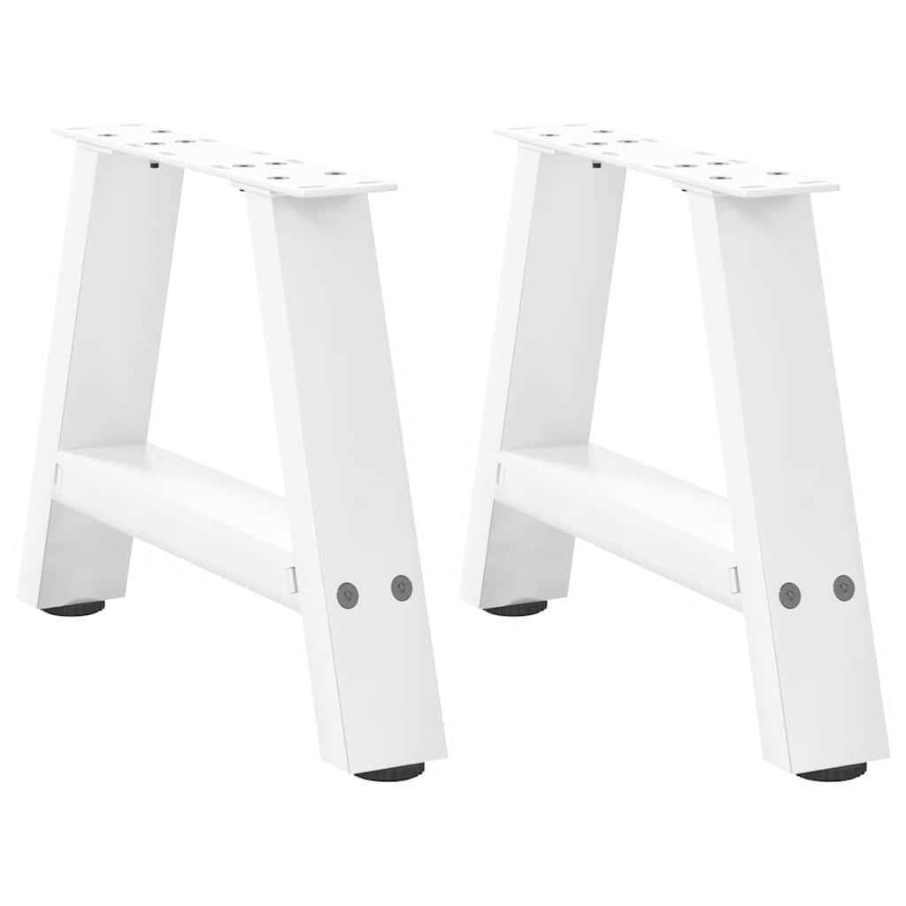 Vetonek Patas de mesa de centro forma A 2uds acero blanco 30x(30-31) cm