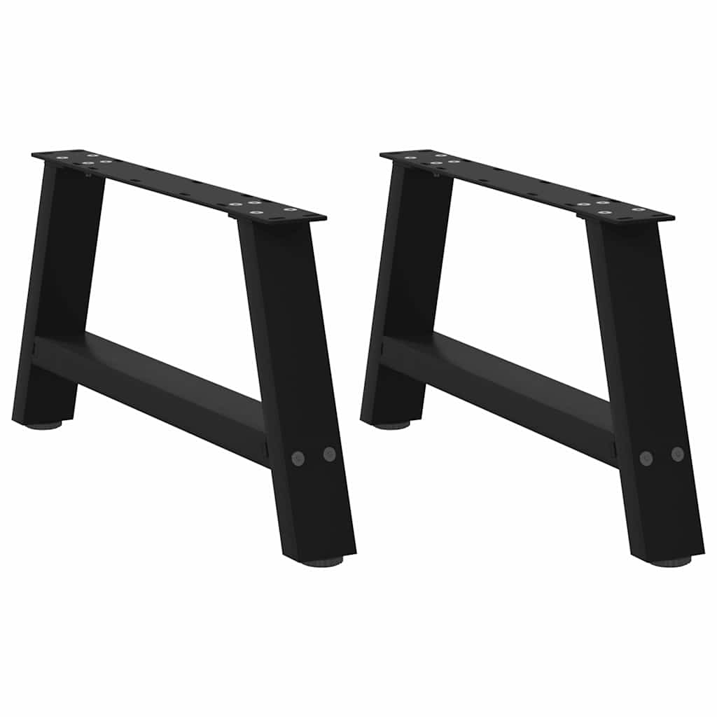 Vetonek Patas de mesa de centro forma A 2uds acero negro 70x(30-31) cm