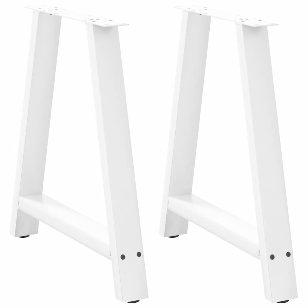 Vetonek Patas de mesa de centro forma A 2uds acero blanco 70x(72-73) cm