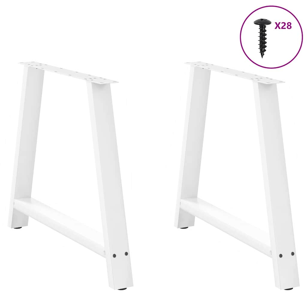 Mahaiaren hankak forma zentralaren 2UDS Blanco altzairua 90x (72-73) cm