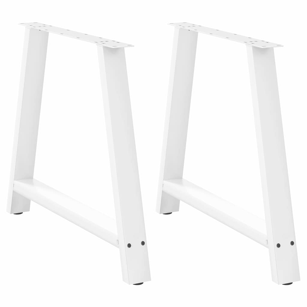 Vetonek Patas de mesa de centro forma A 2uds acero blanco 90x(72-73) cm