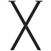 Patas para mesa de comedor forma X 2 uds acero, diseño resistente y estable - Vetonek