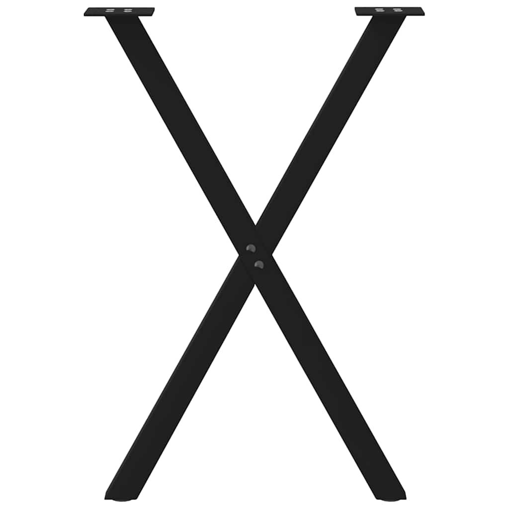 Patas para mesa de comedor forma X 2 uds acero, diseño resistente y estable - Vetonek