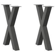 Patas para mesa comedor forma x 2uds antracita 50x(72-73) cm v6301 Vetonek