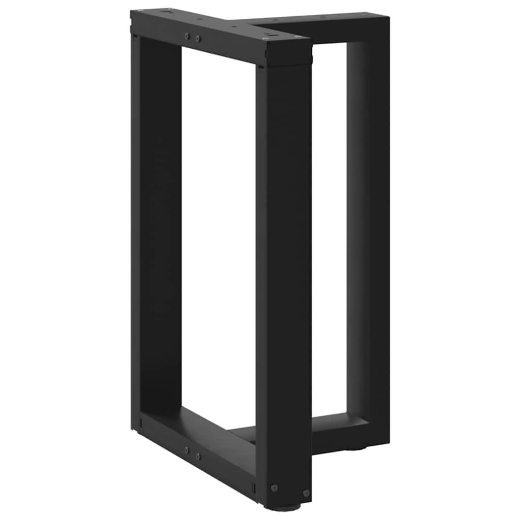 Vetonek Patas de mesa de comedor en forma de T 2 uds acero negro