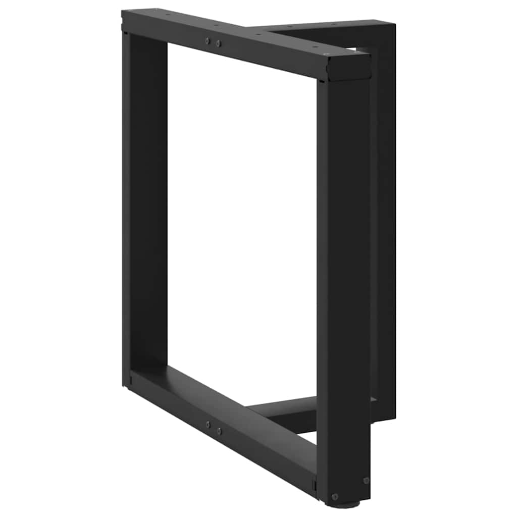 Vetonek Patas de mesa de comedor en forma de T 2 uds acero negro