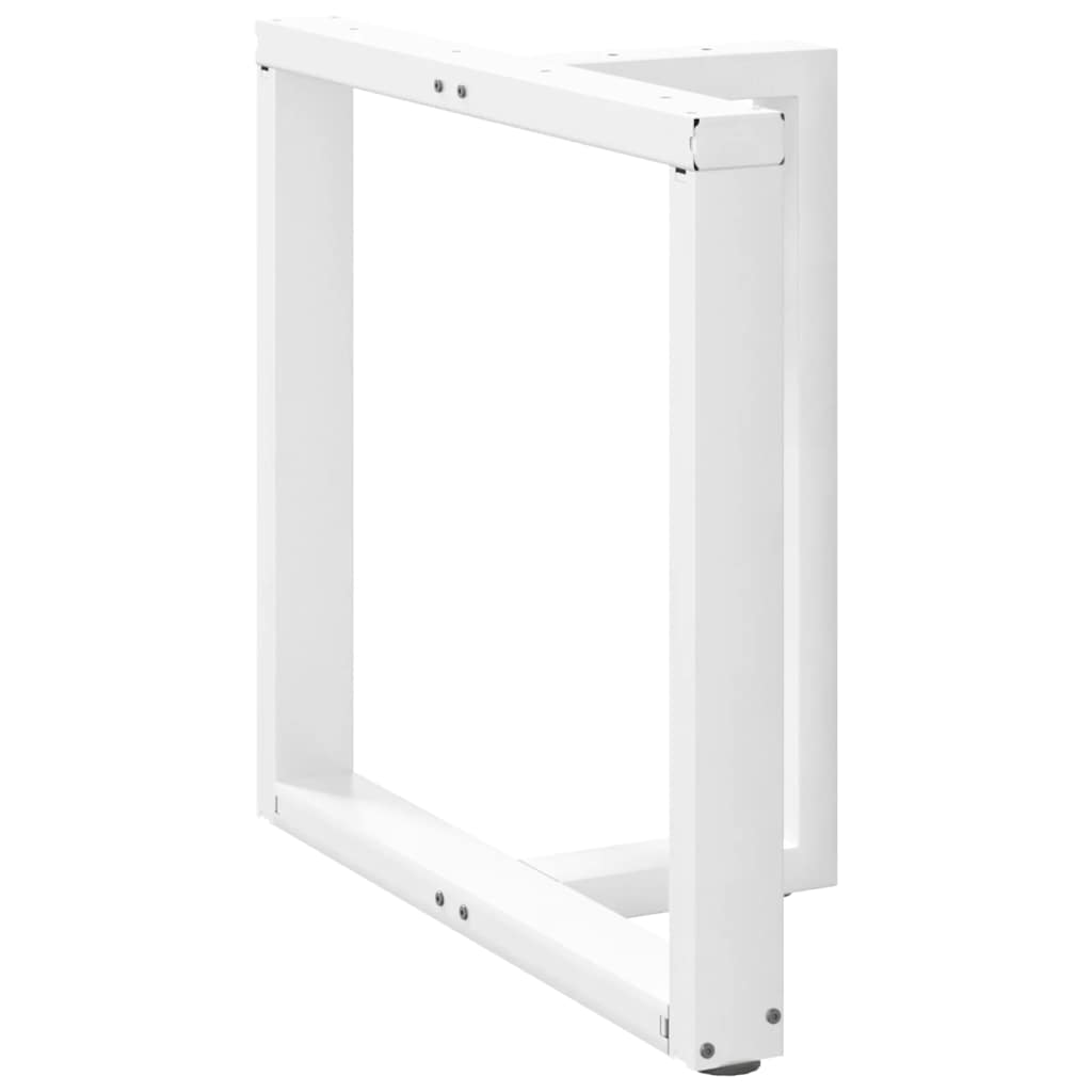 Vetonek Patas de mesa de comedor en forma de T 2 uds acero blanco