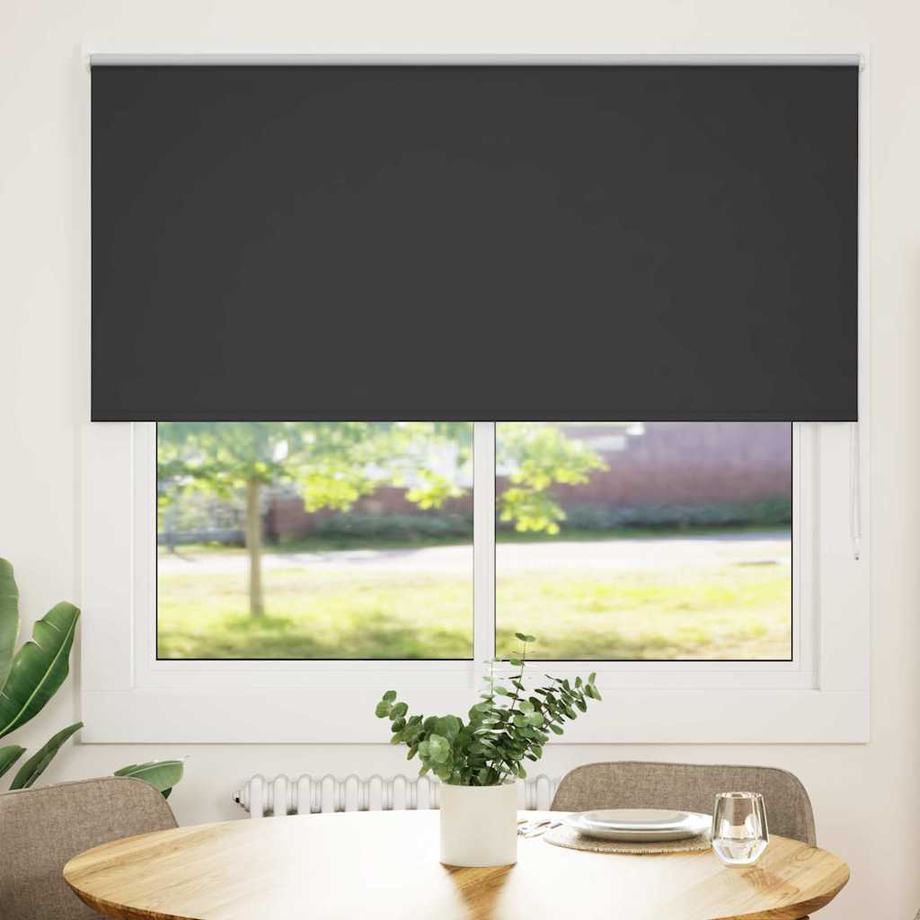 Vetonek Estor Enrollable Opaco negro 145x130 cm Tela Ancho 141,6 cm