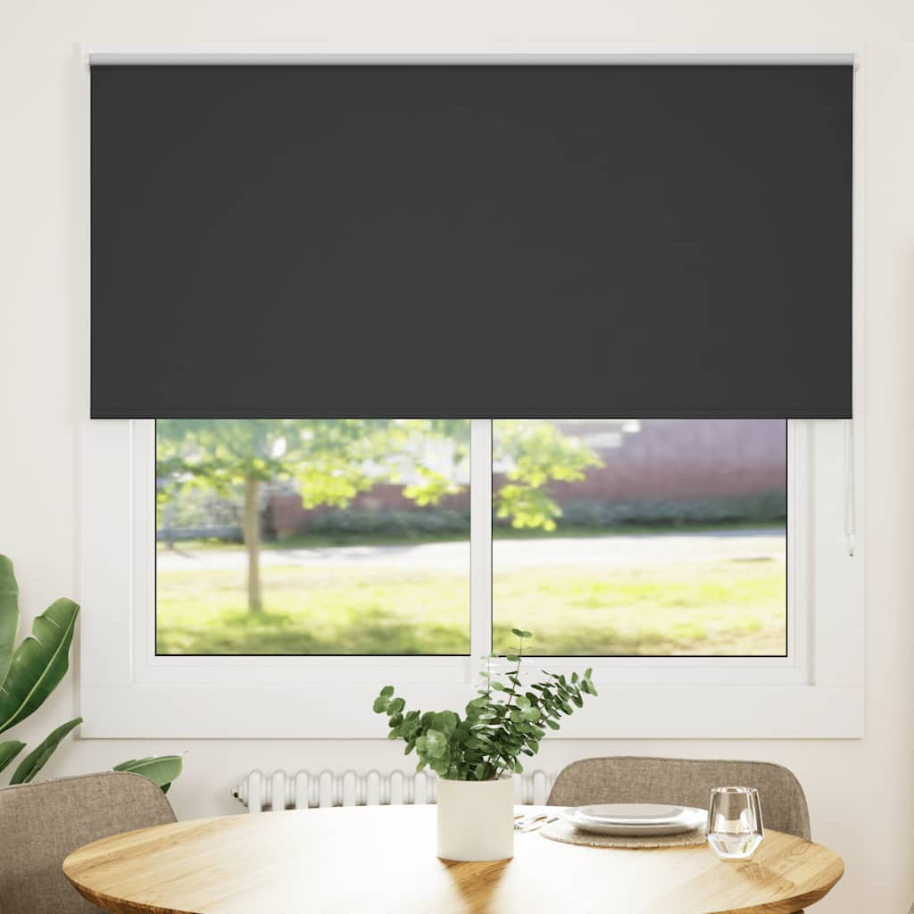 Vetonek Estor Enrollable Opaco negro 155x130 cm Tela Ancho 151,6 cm