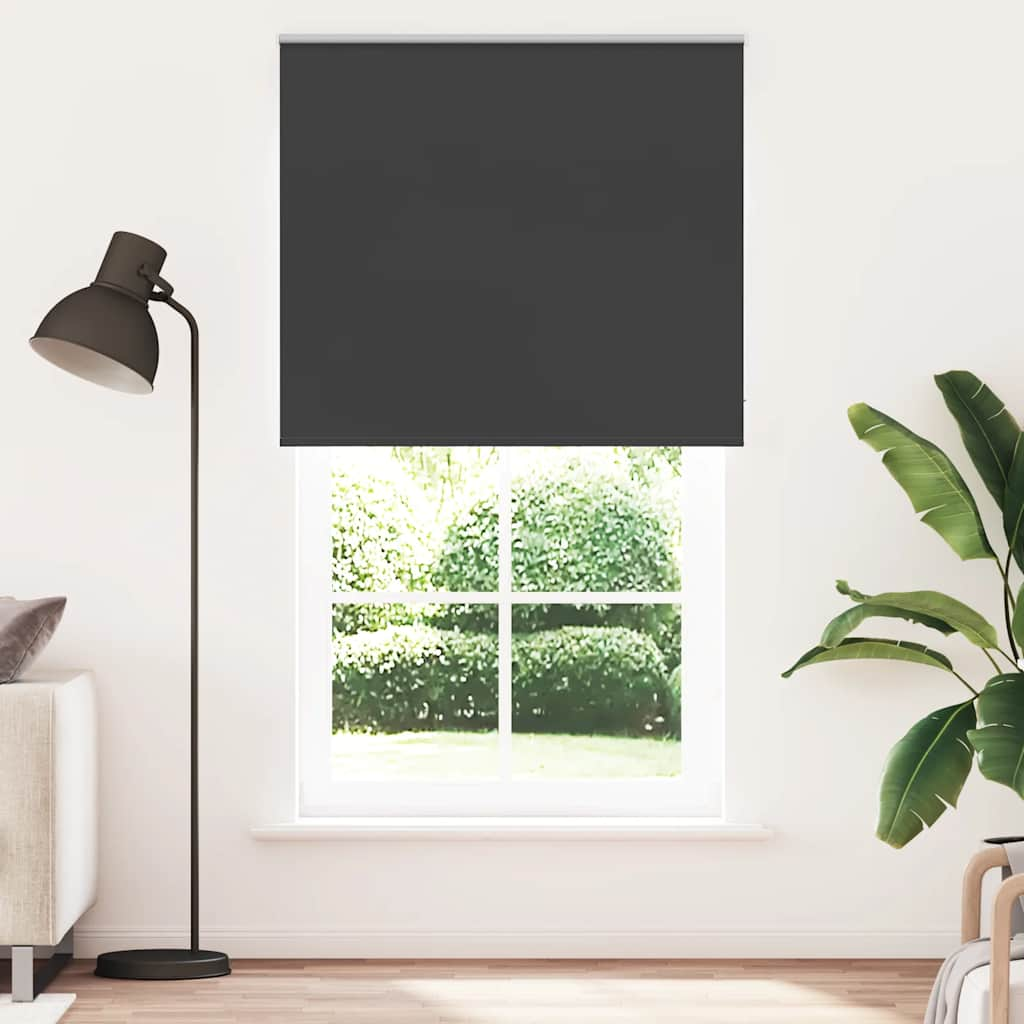 Vetonek Estor Enrollable Opaco negro 125x210 cm Tela Ancho 121,6 cm