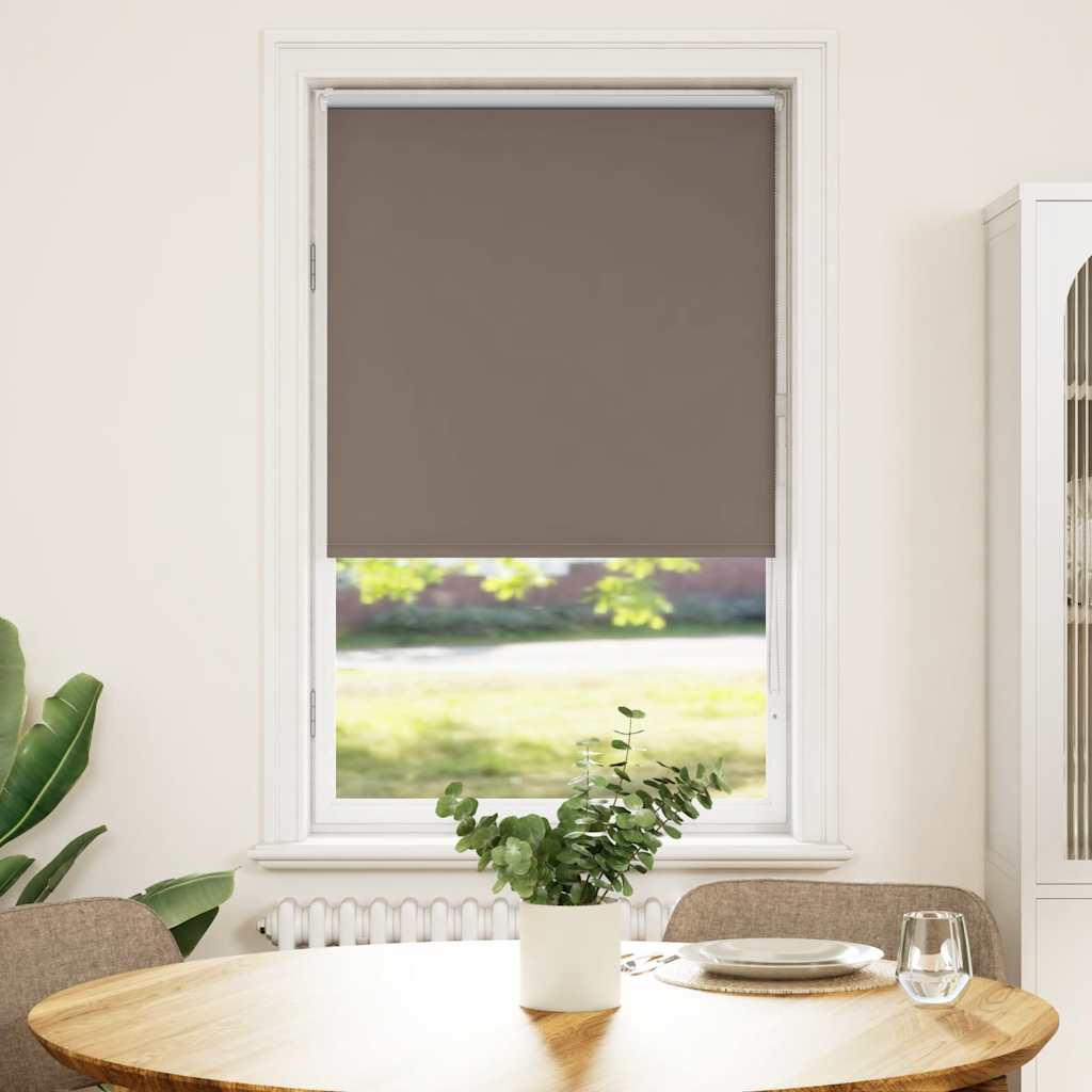 Vetonek Estor Enrollable Opaco Color Café 65x130 cm Tela Ancho 60,7cm