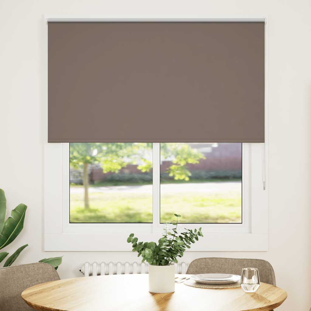 Vetonek Estor Enrollable Opaco Color Café 120x130 cm Tela Ancho 116,6cm