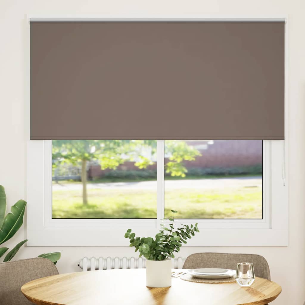 Vetonek Estor Enrollable Opaco Color Café 145x130 cm Tela Ancho 141,6cm