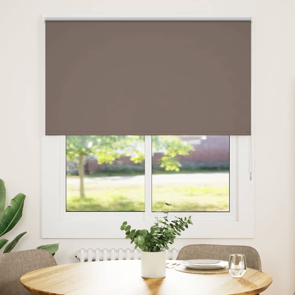 Vetonek Estor Enrollable Opaco Color Café 130x175 cm Tela Ancho 126,6cm