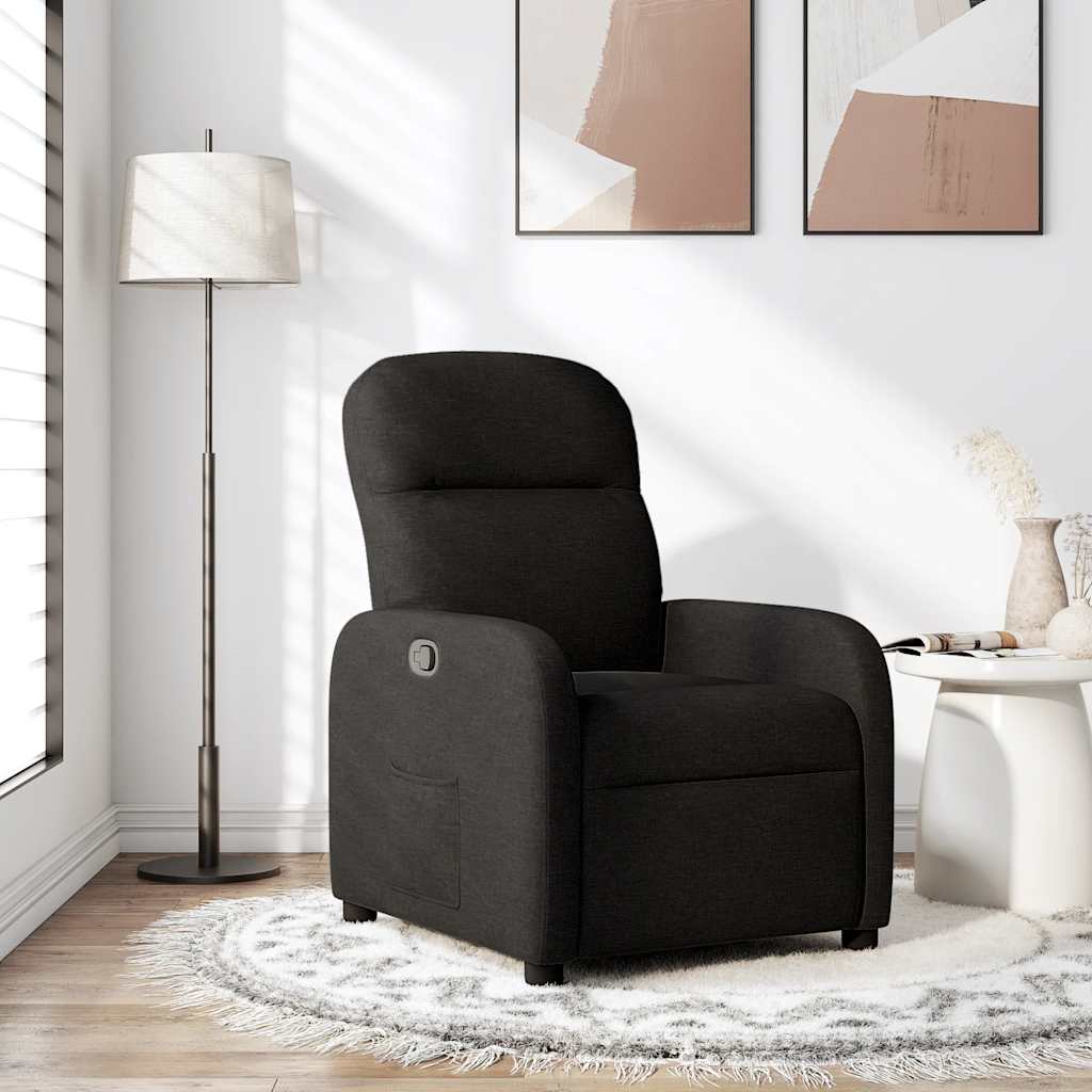 Vetonek Sillón reclinable de tela negro