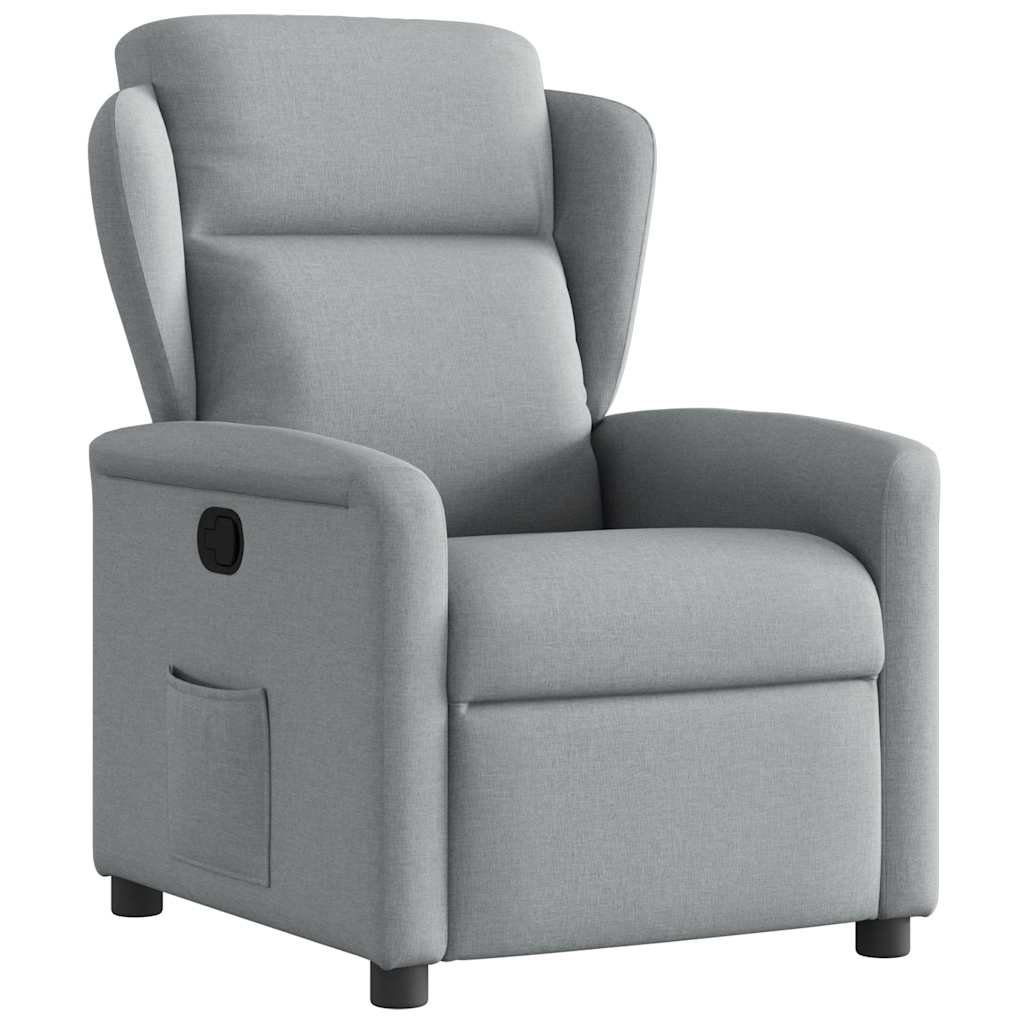 Vetonek Sillón reclinable de tela gris claro