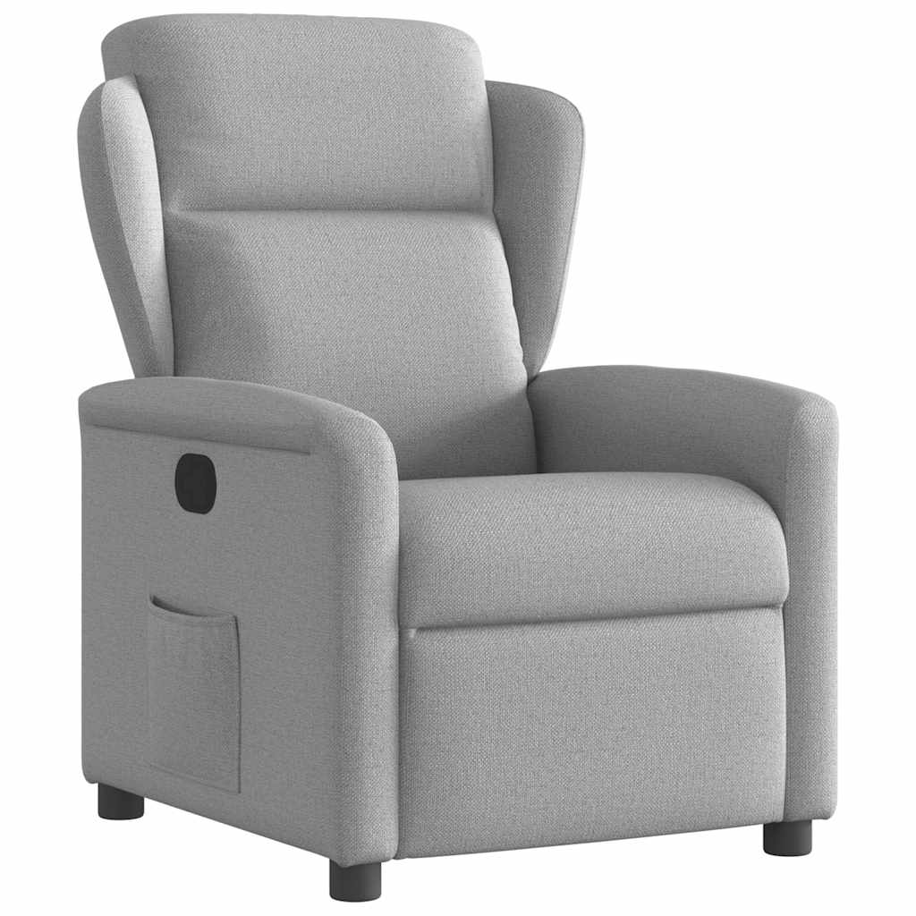 Vetonek Sillón reclinable de tela gris nube