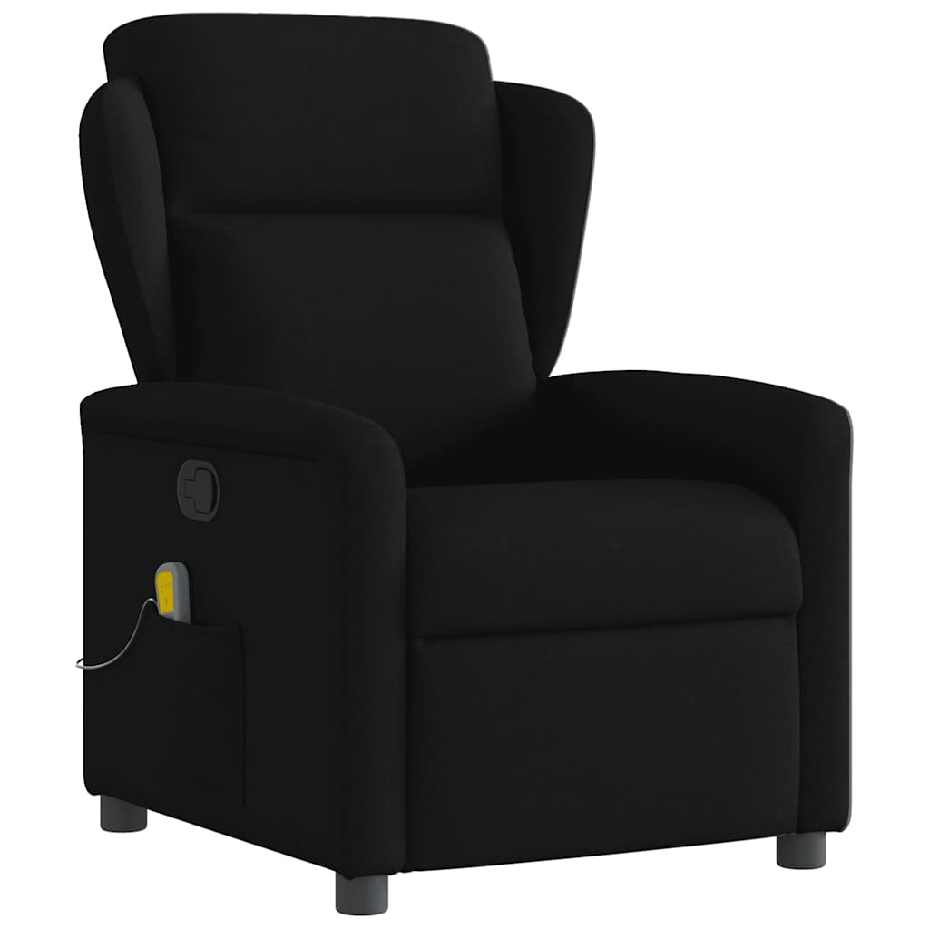 Vetonek Sillón reclinable de masaje de tela negro