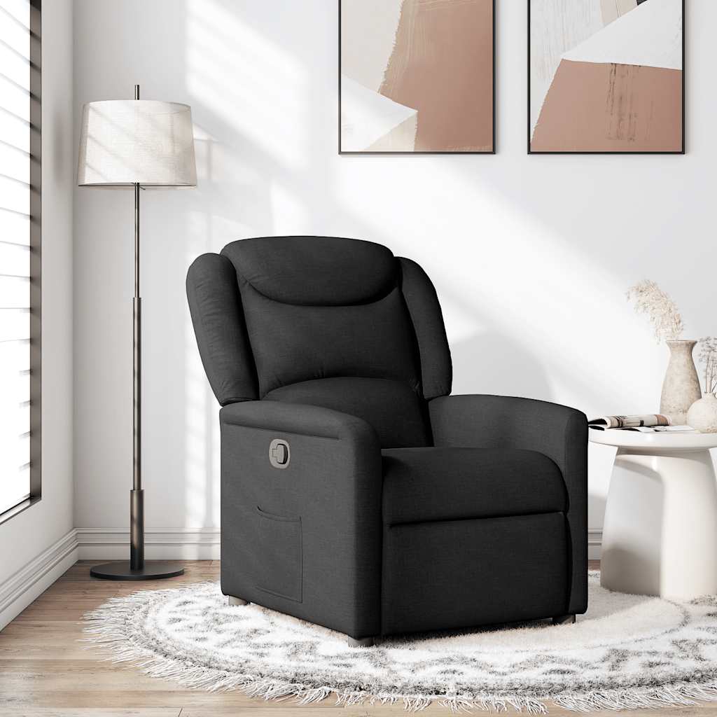 Vetonek Sillón reclinable de tela negro