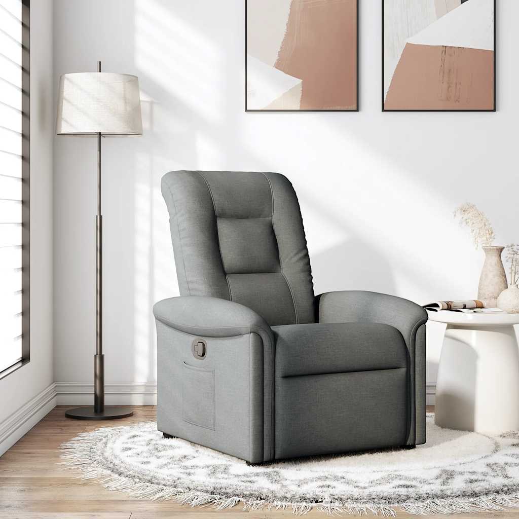 Vetonek Sillón reclinable de tela gris oscuro