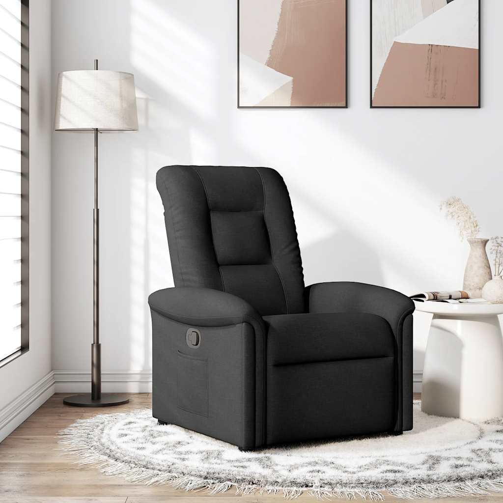 Vetonek Sillón reclinable de tela negro