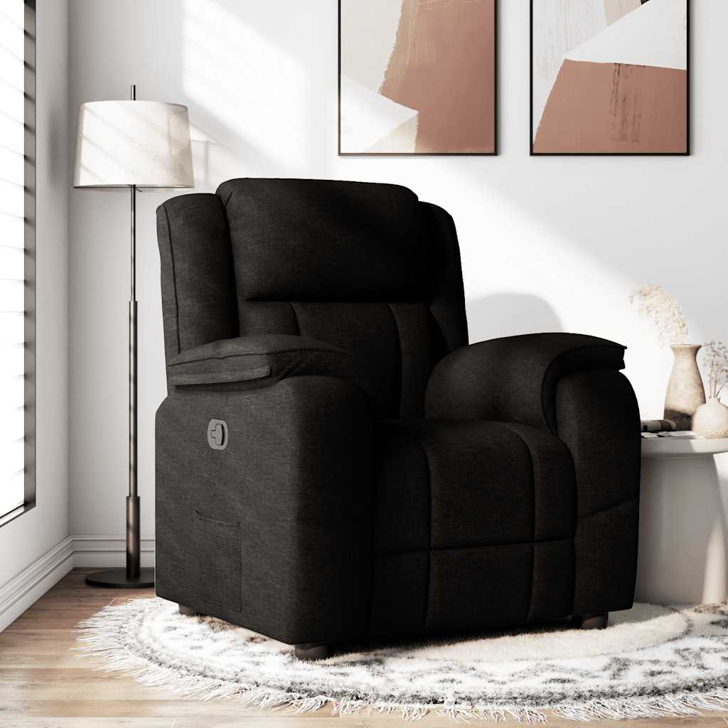 Vetonek Sillón reclinable de tela negro