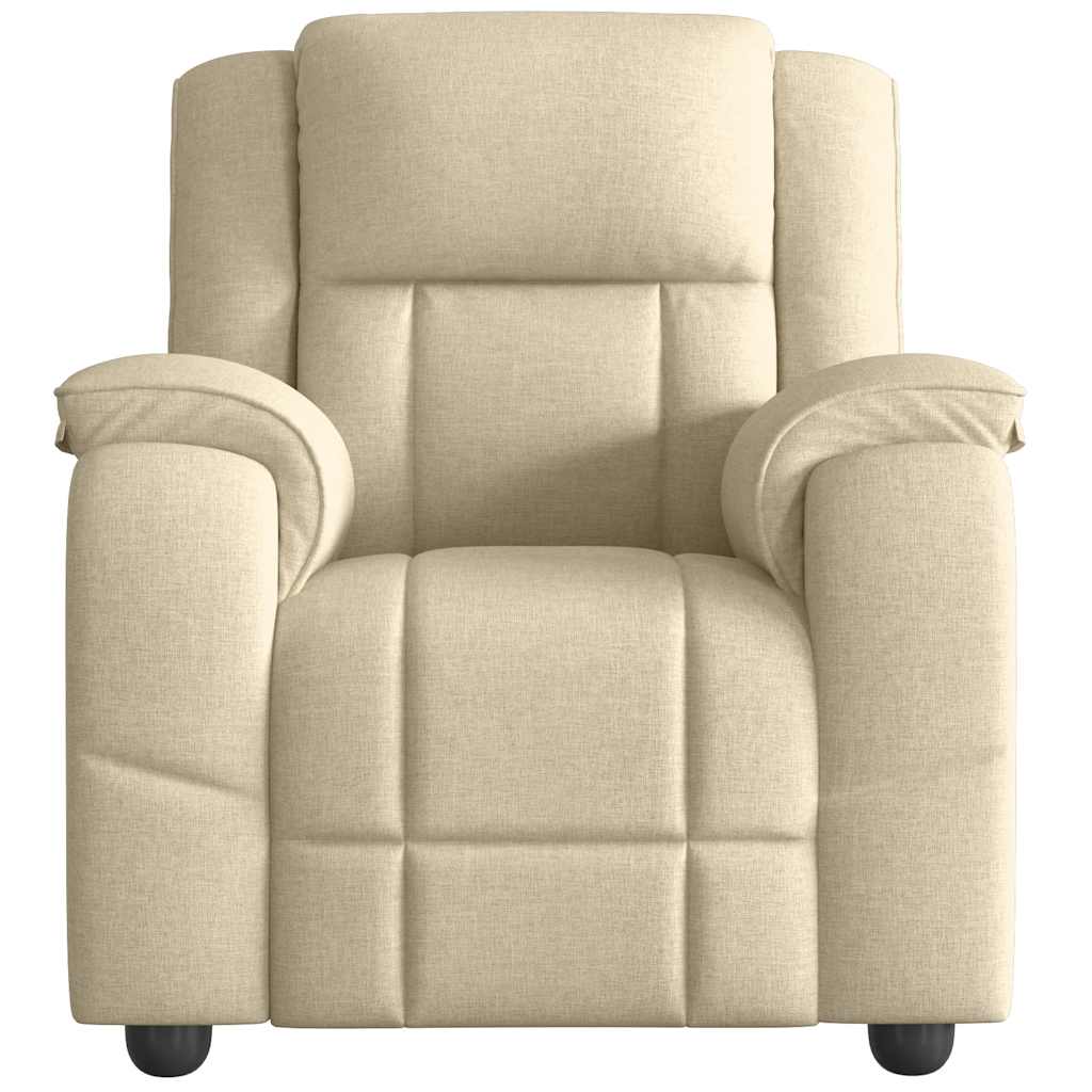 Reclinable Cream fabric massage chair