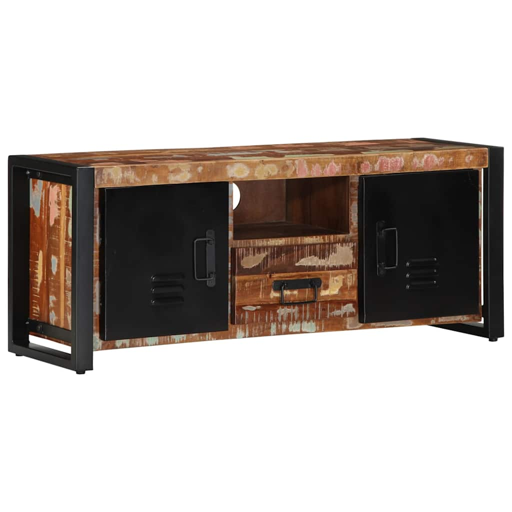 Vetonek Mueble de TV madera maciza reciclada 100x30x40 cm