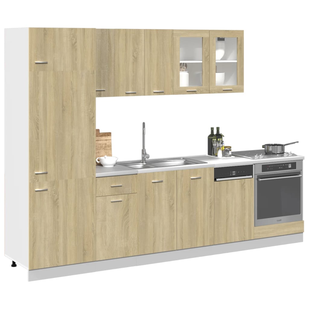 SET KITCHEN FURNITURE 8 PCZAS ENGINEERING WOOD ROBLE SONOMA