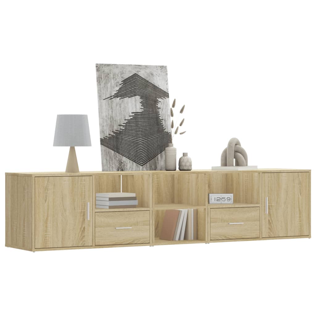 Vetonek Mueble de esquina madera ingeniería roble Sonoma 200x40x45 cm