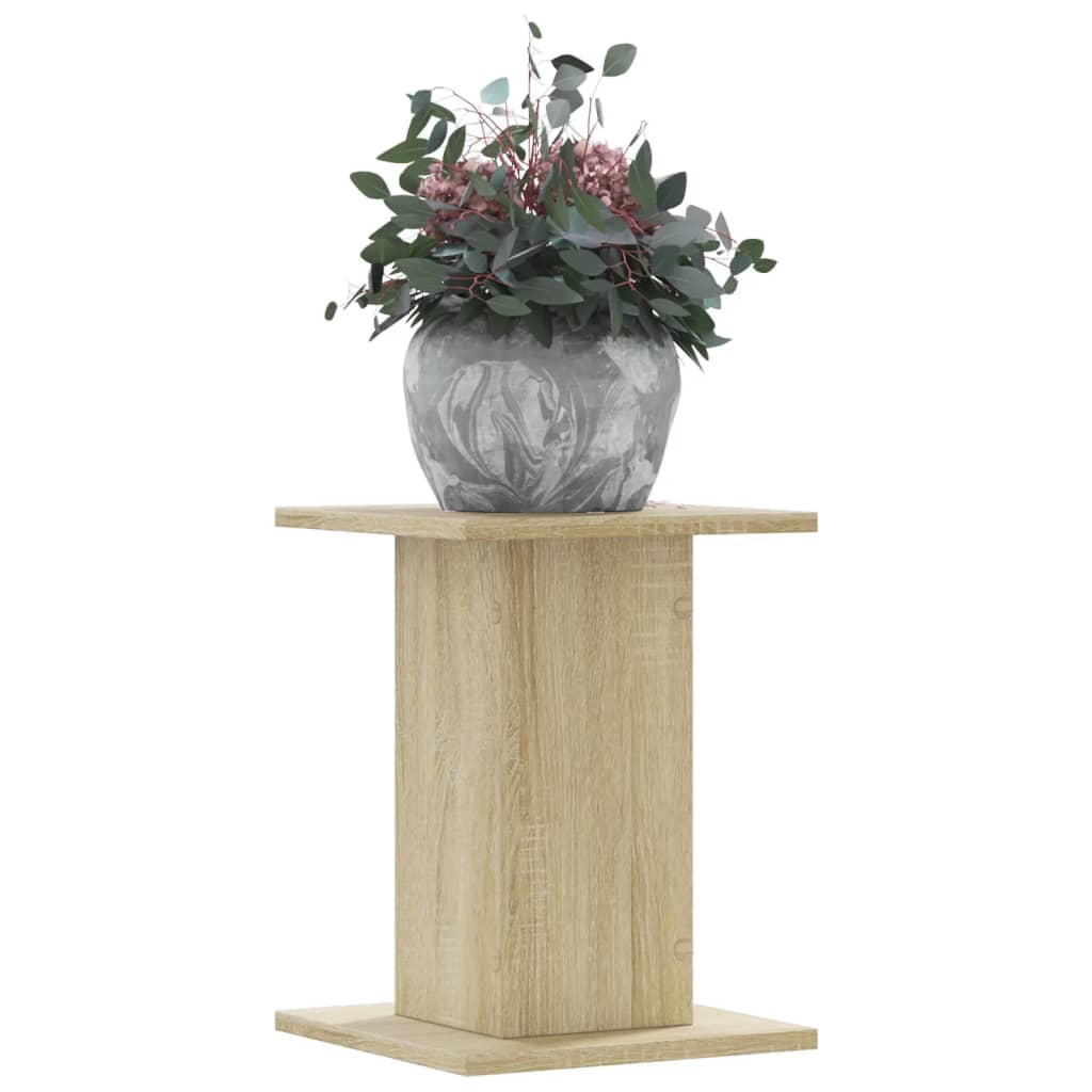 Vetonek Soportes para plantas 2 uds madera roble Sonoma 30x30x40 cm