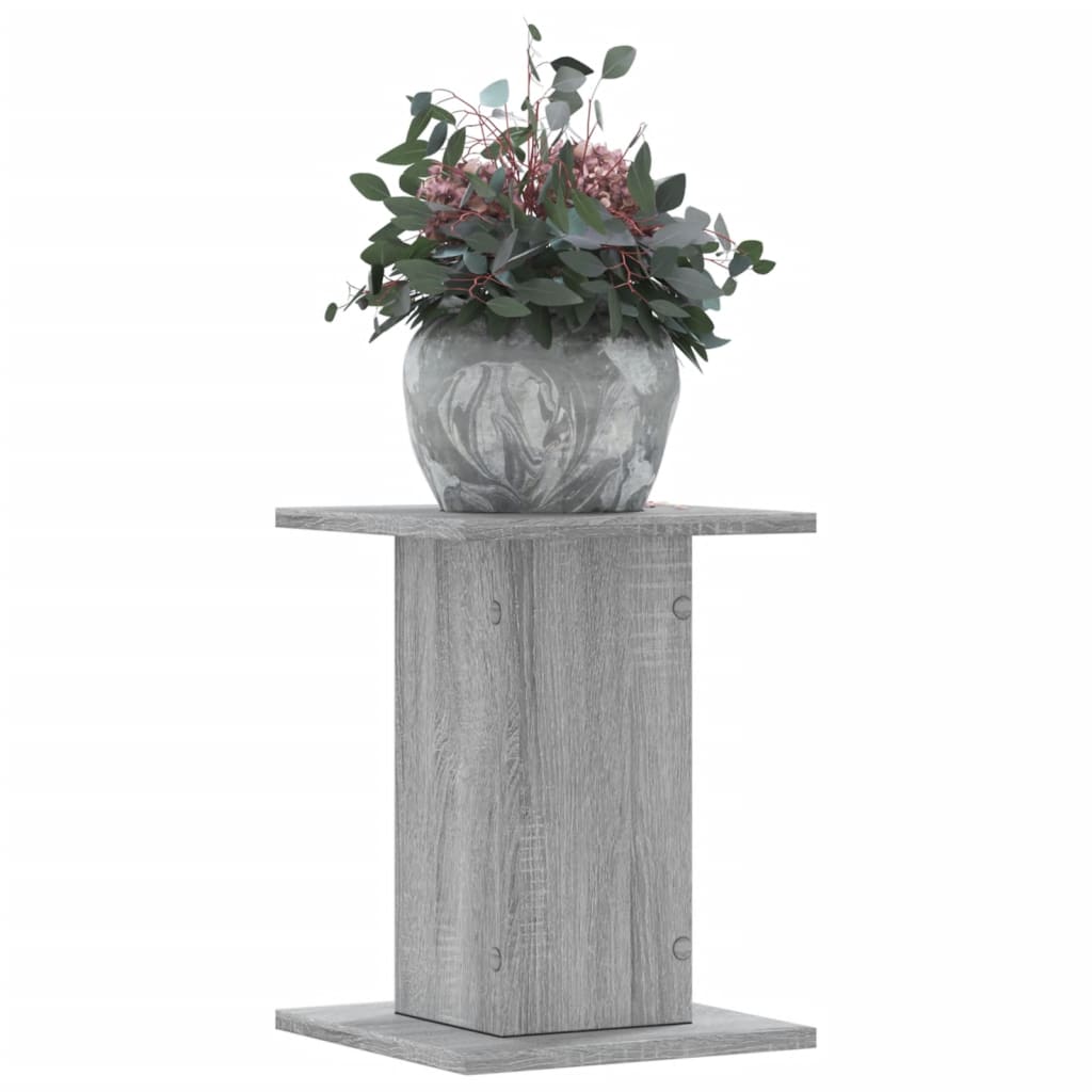 Vetonek Soportes para plantas 2 uds madera gris Sonoma 30x30x40 cm