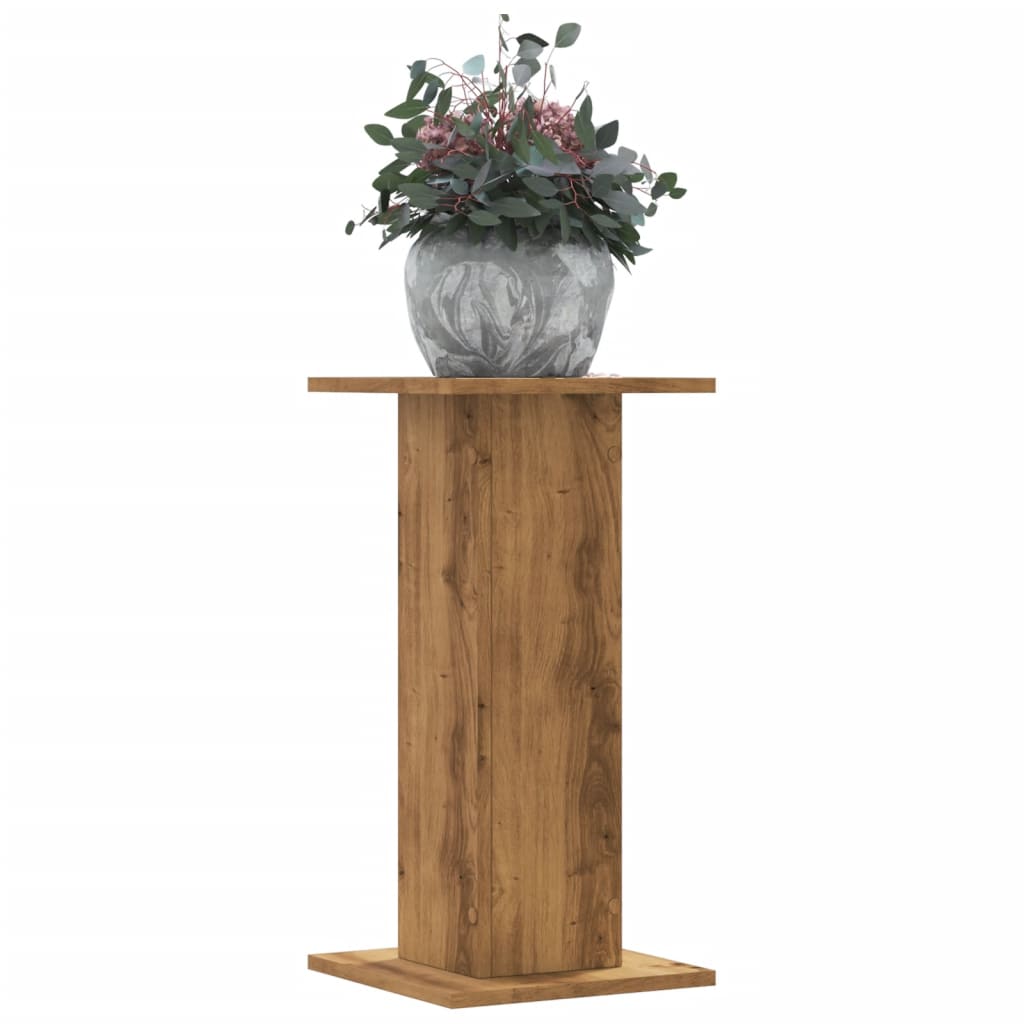 Vetonek Soportes de plantas 2 uds madera roble artisian 30x30x60 cm