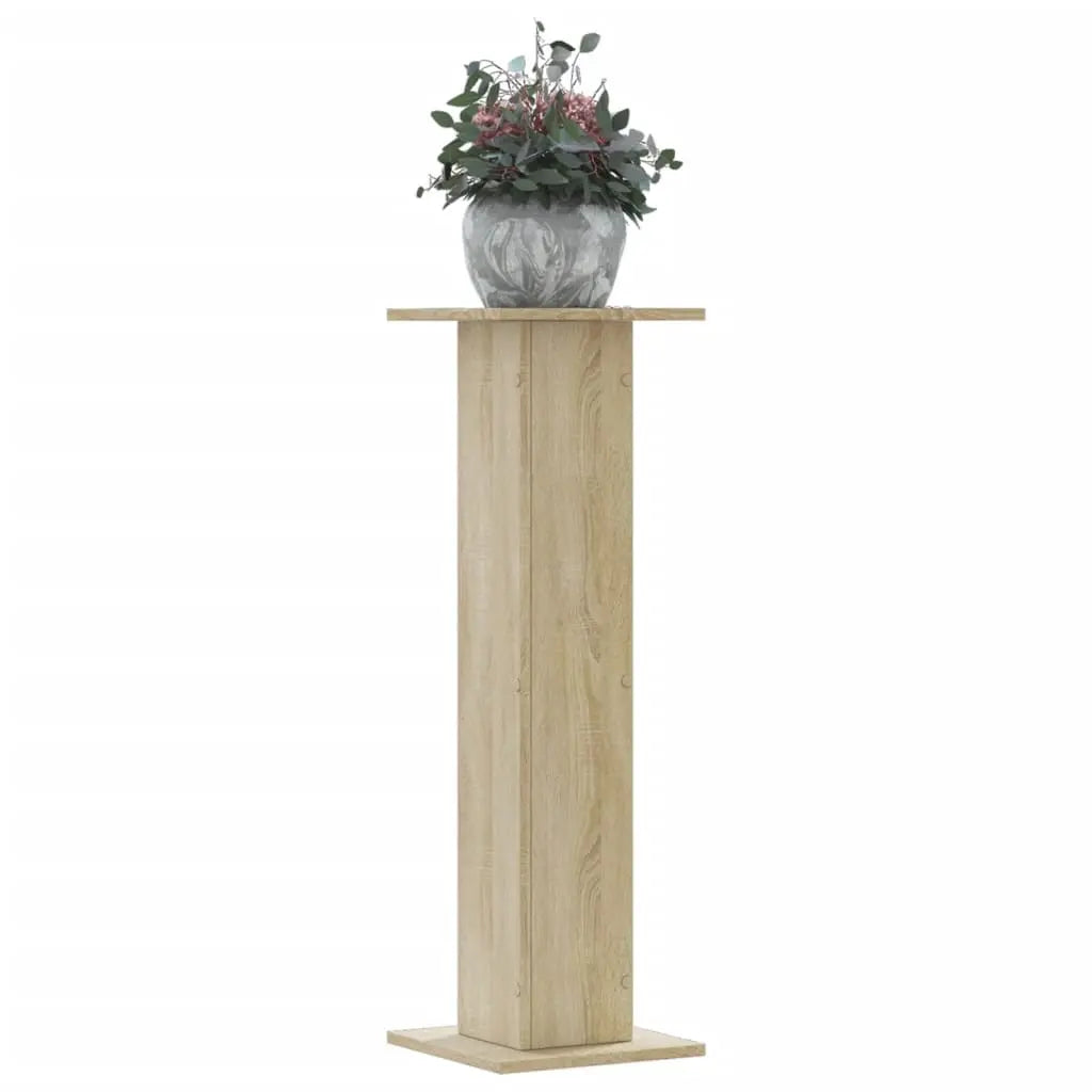 Vetonek Soportes para plantas 2 uds madera roble Sonoma 30x30x95 cm