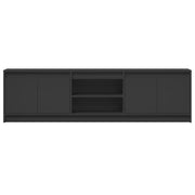 Mueble de TV con LED madera de ingeniería negro 180x34x50 cm V2584 Vetonek