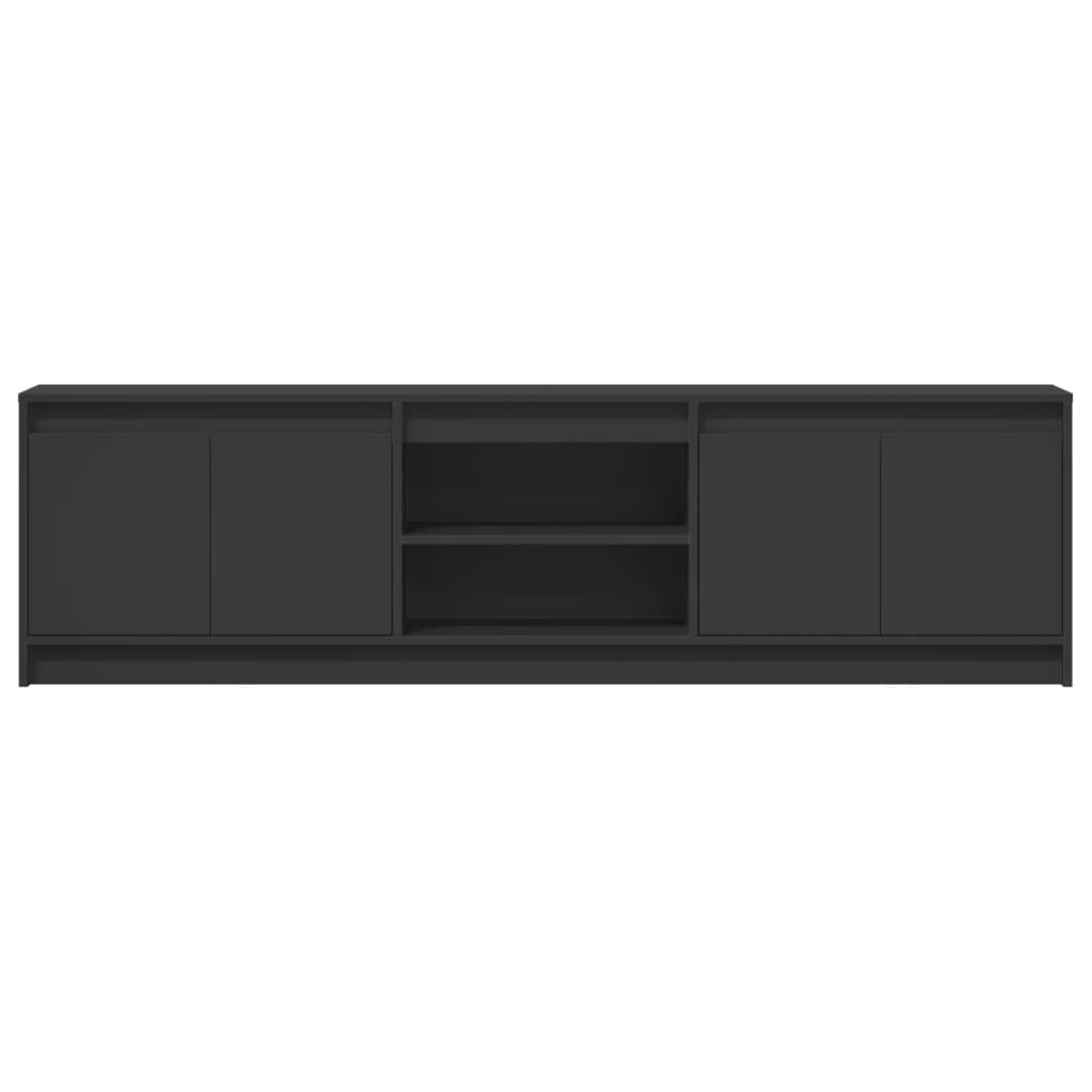 Mueble de TV con LED madera de ingeniería negro 180x34x50 cm V2584 Vetonek
